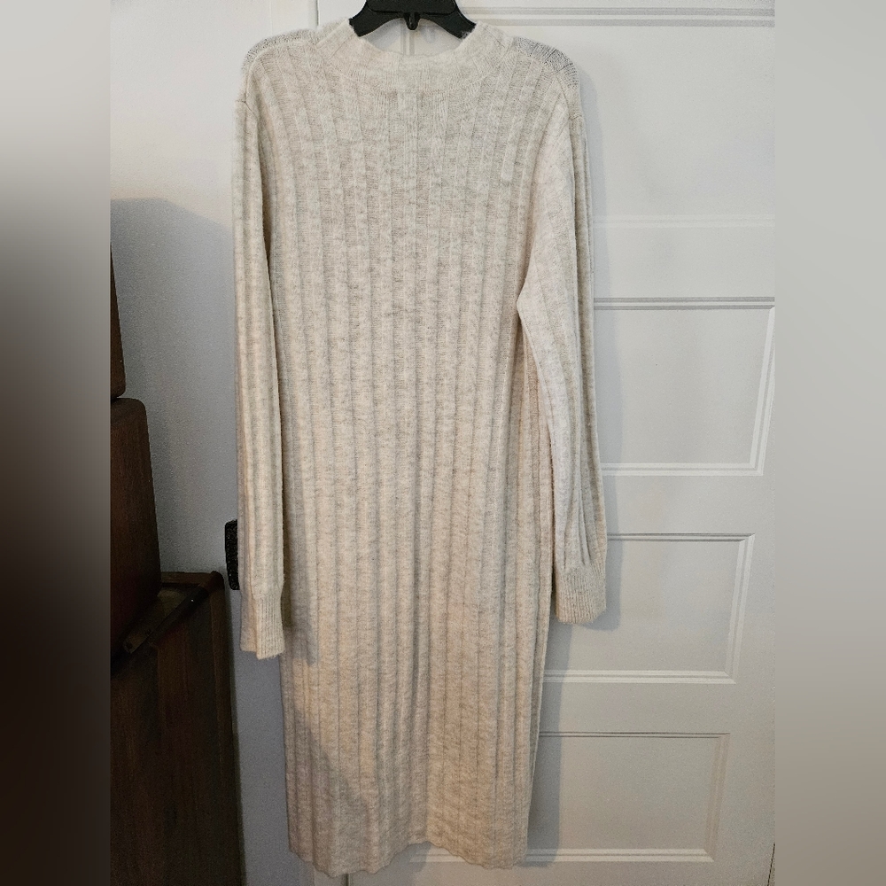 Mock neck knit dress